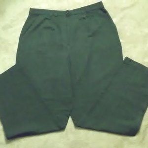 Dark green with subtle plaid pattern dress pants